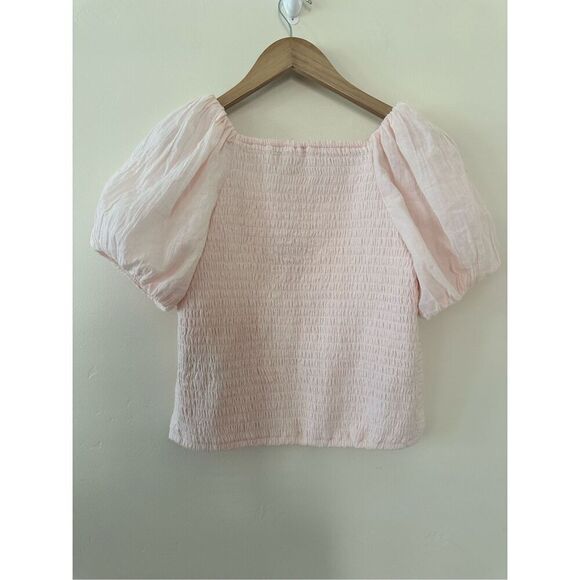 Abercrombie & Fitch Kids Pink Puff Sleeve Emerson Blouse Size 15/16 - Picture 4 of 4
